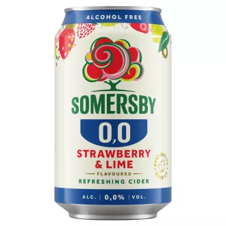   Somersby Strawberry & Lime alkoholmentes szénsavas ital eper és lime ízesítéssel 0,0% 0,33 l