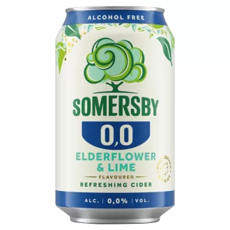   Somersby Elderflower & Lime alkoholmentes szénsavas ital bodzavirág és lime ízesítéssel 0,0% 0,33 l