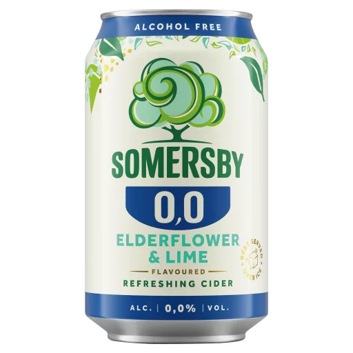 Somersby Elderflower & Lime alkoholmentes szénsavas ital bodzavirág és lime ízesítéssel 0,0% 0,33 l