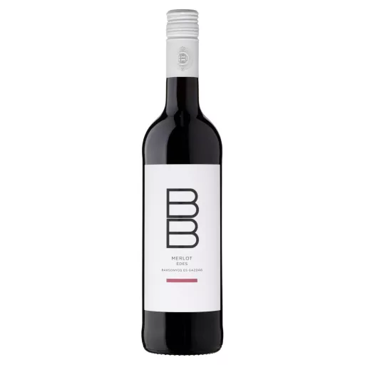 BB Dunántúli Merlot édes vörösbor 13% 0,75 l