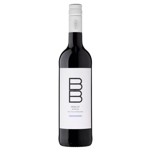 BB Balatonboglári Merlot száraz vörösbor 13,5% 0,75 l