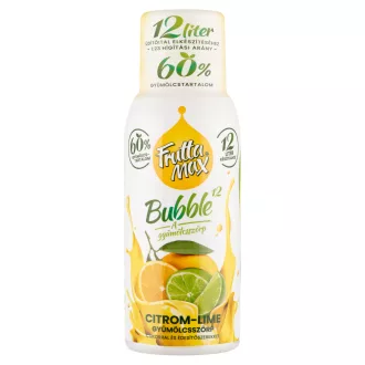   FruttaMax Bubble¹² citrom-lime gyümölcsszörp cukorral és édesítőszerekkel 500 ml