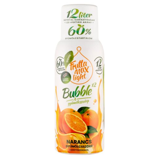 FruttaMax Light Bubble¹² narancs gyümölcsszörp édesítőszerekkel 500 ml