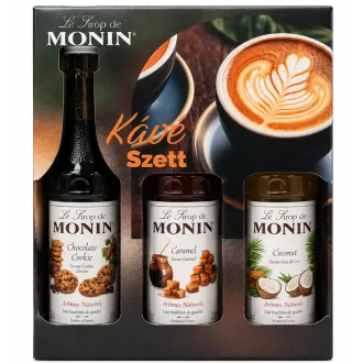   Monin szirup 3x250ml kávé szett karamell, kókusz, csokis süti