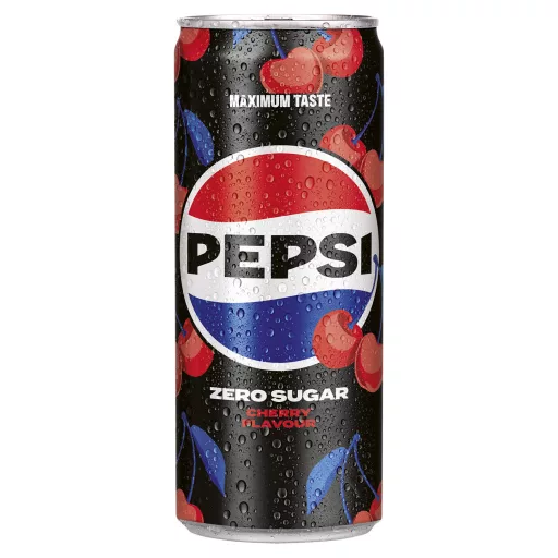 Pepsi Cola szénsavas üdítő 0,33l Cherry Zero Sleek + 50Ft visszaváltási díj