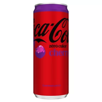 Coca-Cola Zero Cherry colaízű energiamentes szénsavas üdítőital cseresznye ízesítéssel 330 ml