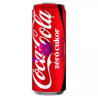 Coca-Cola Zero Cherry colaízű energiamentes szénsavas üdítőital cseresznye ízesítéssel 330 ml
