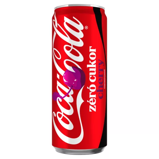 Coca-Cola Zero Cherry colaízű energiamentes szénsavas üdítőital cseresznye ízesítéssel 330 ml