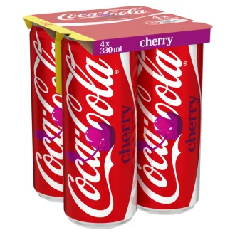   Coca-Cola Cherry cola- és cseresznyeízű szénsavas üdítőital 4 x 330 ml