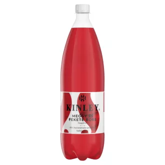   Kinley meggy-és fekete borsízű szénsavas üdítőital cukorral és édesítőszerekkel 1,5 l