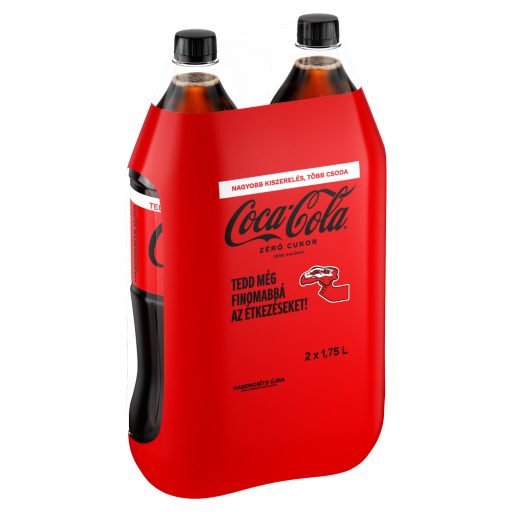 Coca-Cola Zéró colaízű energiamentes szénsavas üdítőital édesítőszerekkel 2 x 1,75 l