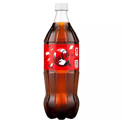 Coca-Cola zéró cukor colaízű energiamentes szénsavas üdítőital édesítőszerekkel 1 l
