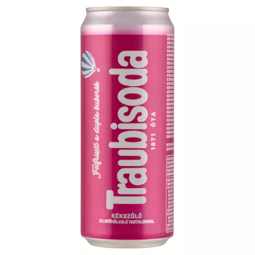 Traubisoda kékszőlő ízű szénsavas üdítőital cukorral és édesítőszerekkel 330 ml