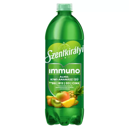 Szentkirályi Immuno alma-kiwi-ananász ízű szén-dioxiddal enyhén dúsított üdítőital 700 ml