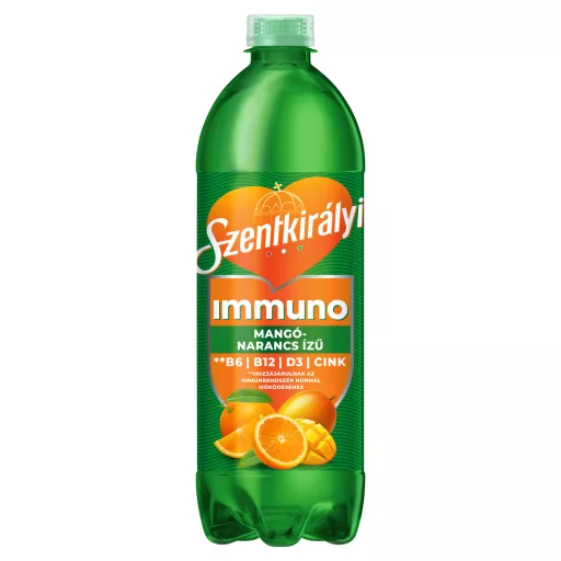 Szentkirályi Immuno mangó-narancs ízű szén-dioxiddal enyhén dúsított üdítőital 700 ml