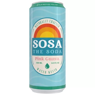 Sosa The Soda Vízikefír szénsavas ital 0,33l Pink Guava