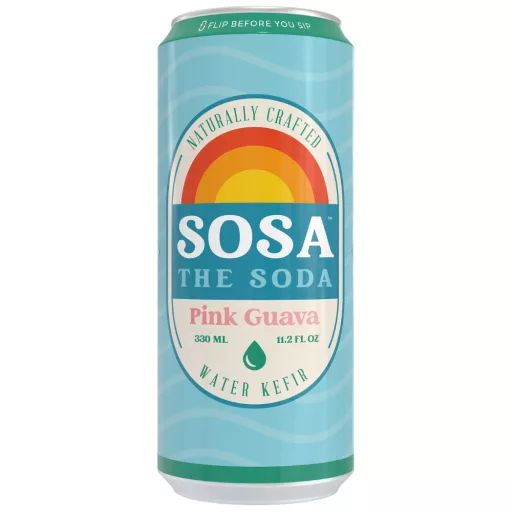 Sosa The Soda Vízikefír szénsavas ital 0,33l Pink Guava