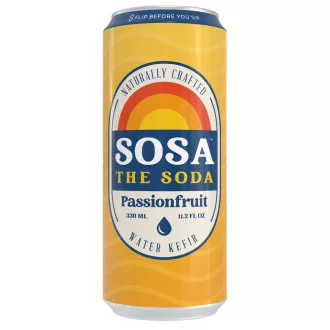Sosa The Soda Vízikefír szénsavas ital 0,33l Passionfruit