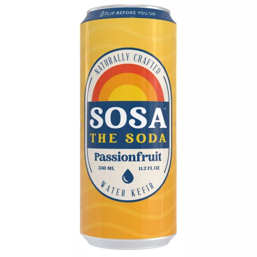 Sosa The Soda Vízikefír szénsavas ital 0,33l Passionfruit