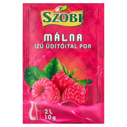 Szobi üdítőitalpor 10g málna ízű