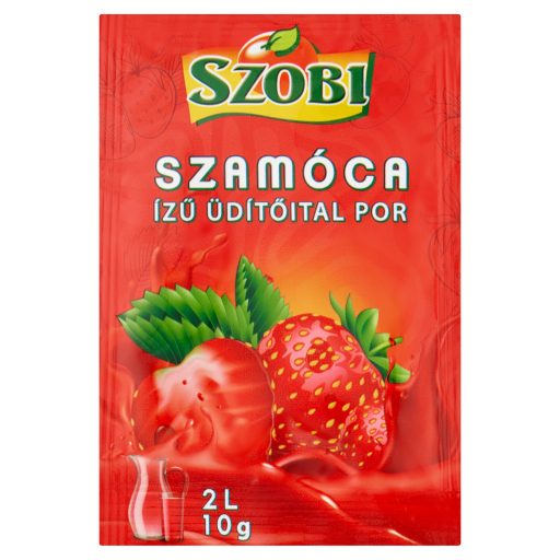 Szobi  üdítőitalpor 10g szamóca ízű