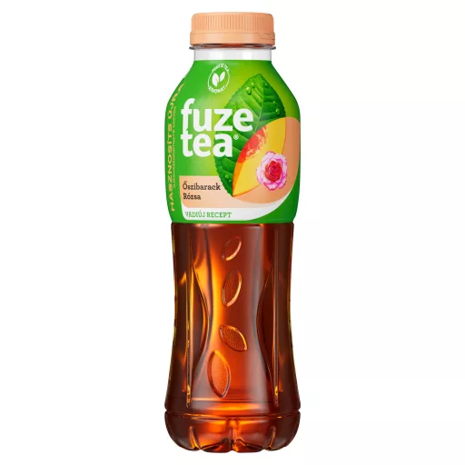 Fuze Tea szénsavmentes őszibarack- és rózsaízű üdítőital fekete tea kivonattal 500 ml