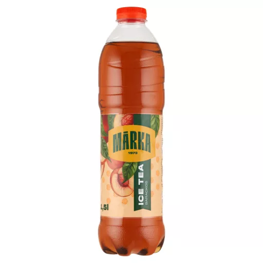 Márka őszibarackízű szénsavmentes üdítőital fekete tea kivonattal és cukorral 1,5 l
