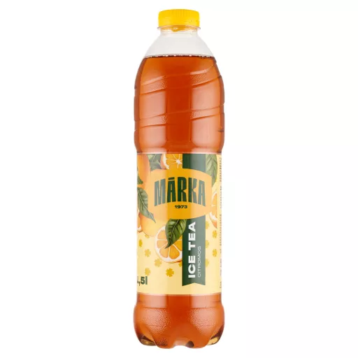 Márka citromízű szénsavmentes üdítőital fekete tea kivonattal és cukorral 1,5 l
