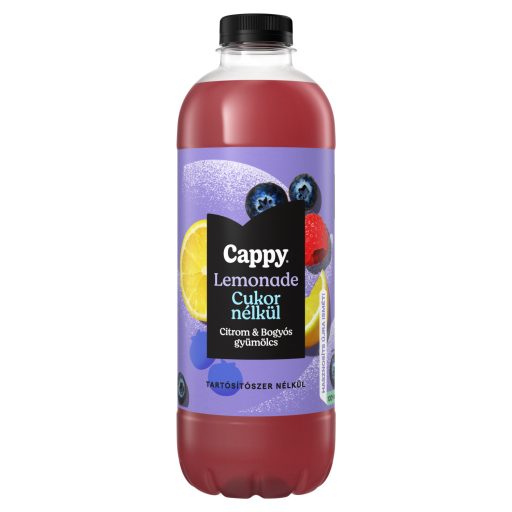 Cappy Lemonade szénsavmentes bogyósgyümölcsízű citromos üdítőital édesítőszerekkel 1,25 l