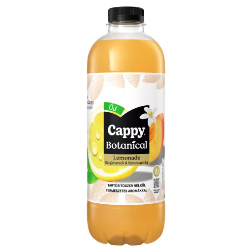 Cappy Botanical szénsavmentes citromos üdítőital sárgabaracklével és narancsvirág-kivonattal 1,25 l