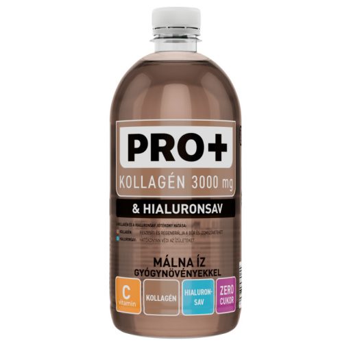 Power Fruit gyümölcsital 750 ml PRO+ Kollagén 3000mg & Hialuronsav Málna íz Gyógynövényekkel