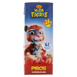   Sió Vitatigris piros gyümölcs-mix vegyes gyümölcsital 0,2 l