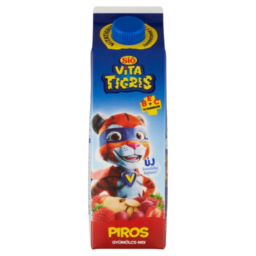 Sió Vitatigris piros gyümölcs-mix vegyes gyümölcsital 1 l