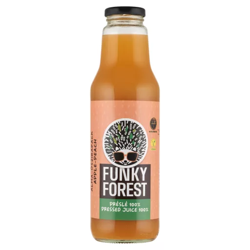 Funky Forest gyümölcslé 750ml 100%-os alma-őszibarack préslé + 50Ft visszaváltási díj