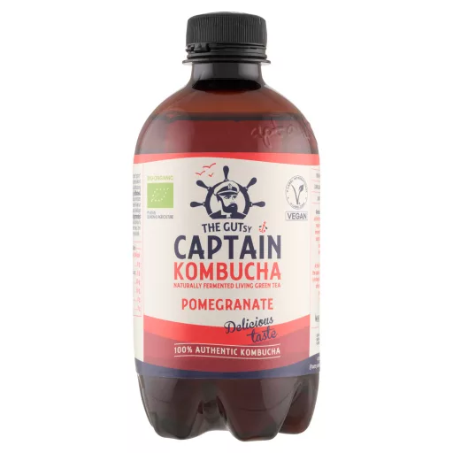 Captain Kombucha élőflórás ital 400ml gránátalma Bio + 50Ft visszaváltási díj