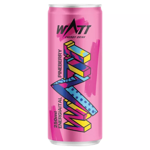 Watt Fehéreper- és guavaízű, szénsavas energiaital koffeinnel és vitaminokkal 250 ml