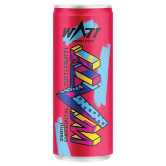   Watt Classic tuttifrutti ízű szénsavas energiaital koffeinnel és vitaminokkal 250 ml