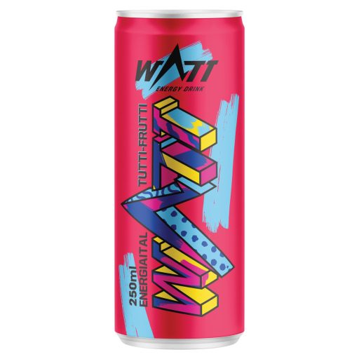 Watt Classic tuttifrutti ízű szénsavas energiaital koffeinnel és vitaminokkal 250 ml