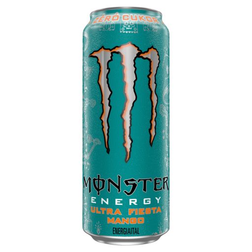 Monster Energy Ultra Fiesta Mango szénsavas mangó ízű ital koffeinnel édesítőszerekkel 500 ml