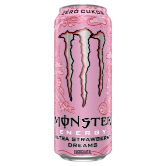   Monster Energy Ultra Strawberry Dreams szénsavas eper ízű ital koffeinnel 500 ml