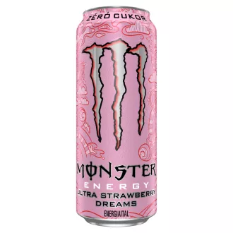   Monster Energy Ultra Strawberry Dreams szénsavas eper ízű ital koffeinnel 500 ml