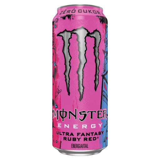 Monster energiaital 0,5l Ultra Ruby Red + 50Ft visszaváltási díj