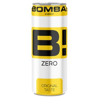   BOMBA! Zero hőkezelt, koffeintartalmú, tutti-frutti ízű cukormentes szénsavas ital 250 ml