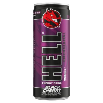   HELL Black Cherry fekete cseresznye- és tuttifruttiízű, koffeintartalmú szénsavas ital 250 ml