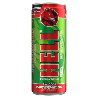   HELL Strong görögdinnye- és tuttifruttiízű, koffeintartalmú, szénsavas energiaital 250 ml