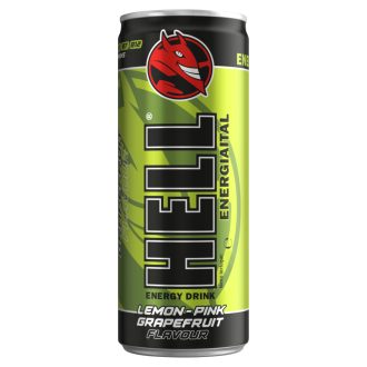   HELL citrom- és rózsaszín grapefruitízű, koffeintartalmú, szénsavas, alkoholmentes ital 250 ml