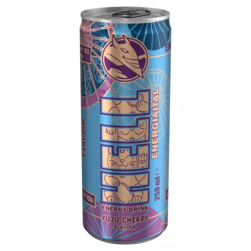 HELL yuzu és cseresznyeízű koffeintartalmú, szénsavas energiaital 250 ml