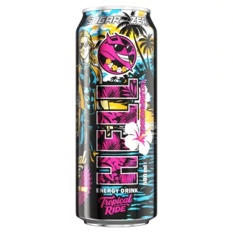   HELL Tropical Ride hibiszkusz- és mangosztánízű, koffeintartalmú, szénsavas energiaital 500 ml