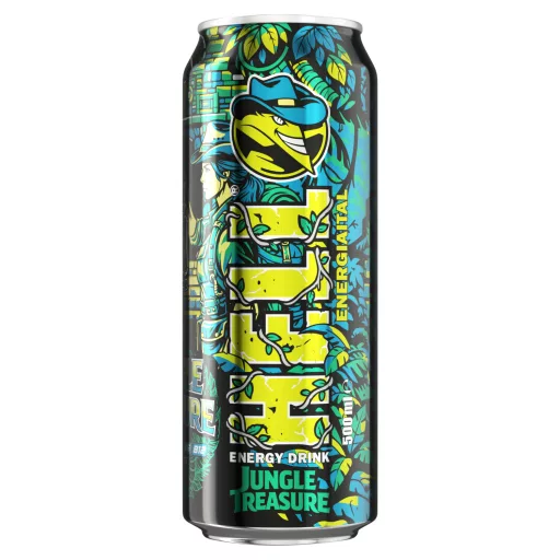 HELL Jungle Treasure lime- és mentaízű, koffeintartalmú, szénsavas energiaital 500 ml
