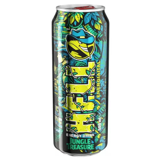 HELL Jungle Treasure lime- és mentaízű, koffeintartalmú, szénsavas energiaital 500 ml